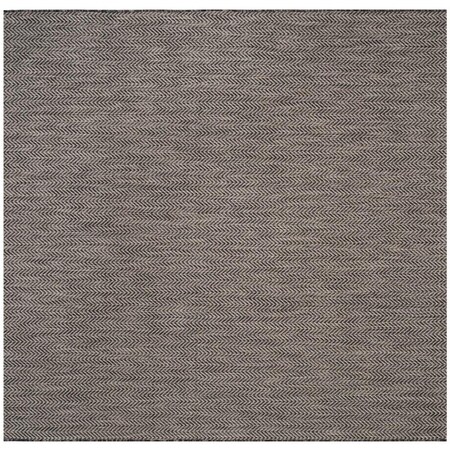 Safavieh 4 x 4 ft. Courtyard Power Loomed Square Area Rug Black & Beige CY8022-36621-4SQ